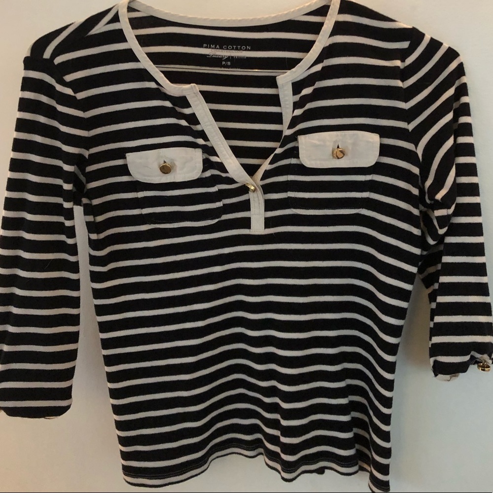 Striped half sleeve shirt